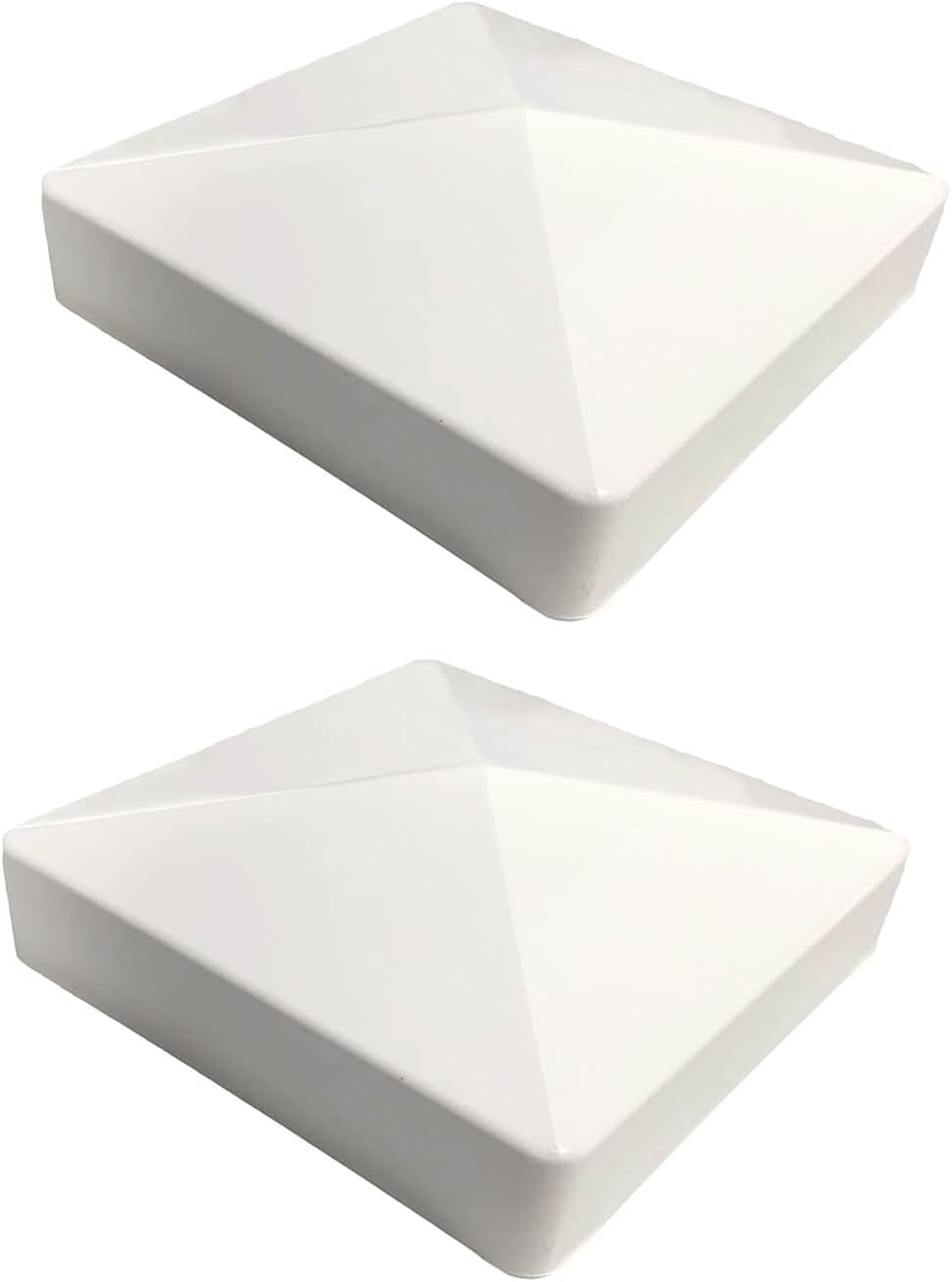 2 Packs 5inch Vinyl Pyramid Style Fence Post Cap/Vinyl Post Caps for 5