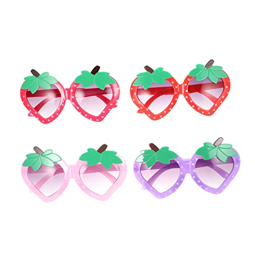 FOMIYES 4 Pairs Strawberry Sunglasses Fun Strawberry Shades Lightweight Party Accessories for Boys and present for Festivals and Celebrations
