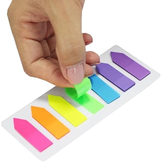 LUOSHI Neon Page Markers 140 Pieces