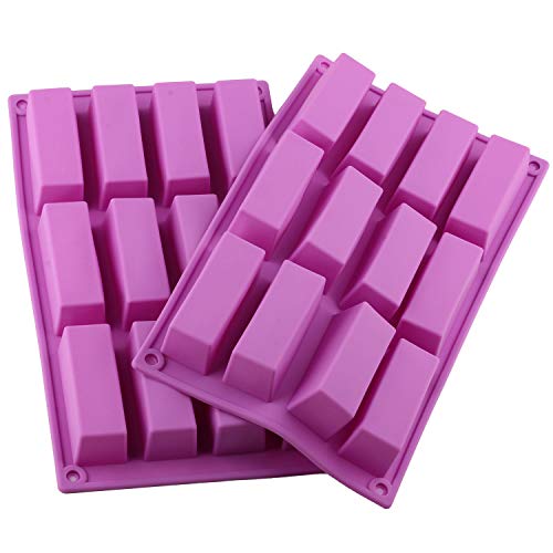 Mujiang 12 Cavity Medium Narrow Silicone Rectangle Mold Protein Bars Molds Set of 2 - Thumbnail 3