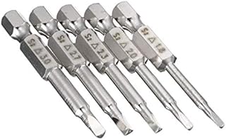 Gasea 5pcs 1/4 Hex Shank 50mm Magnetic Triangle Head Screwdriver Bits