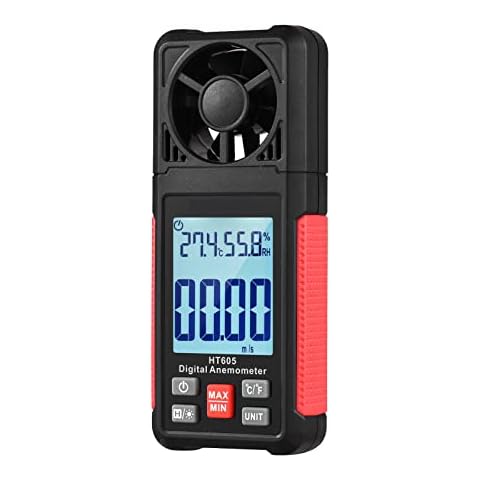 Intendvision HT605 Digital Anemometer, Handheld Wind Gauges Wind Speed Meter with Big Backlight LCD Screen, Air Flow Meter for Sailing Surfing Drone Flying RC Plane Golf Shooting HVAC Cover