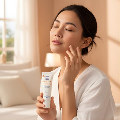 Gluta-C GLUTA C Facial Night Repair Serum, Hydrating Lightweight Non Greasy Skincare with Vitamin C and Shea Butter - 30ml