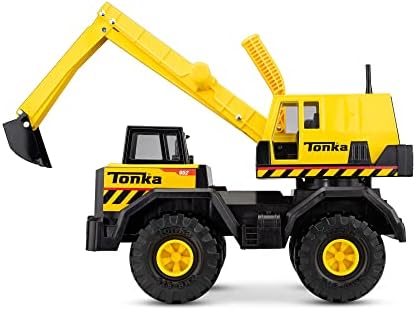 Tonka 06183 Steel Classics 20 Inch Toughest Mighty Excavator, Kids Construction Toys for Boys and Girls, Vehicle Toys for Creative Play, Toy Trucks for Children Aged 3 +, Yellow & Black