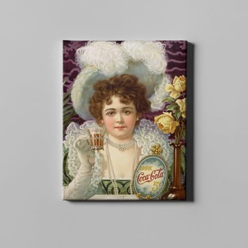 John Collier Coca Cola Toile d'art XL pour salon rétro chic