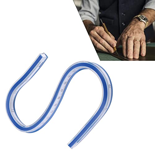 Flexible Curve Ruler Plastic Blue White Curve Flex Design Ruler for Engineering Drawing, Design Graphics, 12 Inch, 24 Inch Optional(12inch) - Image 4