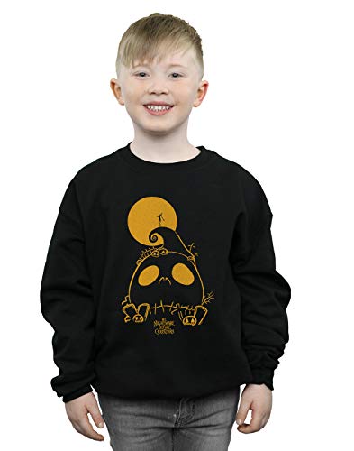 Disney Boys Nightmare Before Christmas Jack Skellington Cemetary Sweatshirt Black 7-8 Years