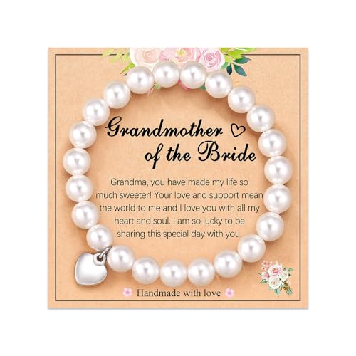 Wedding Pearl Bracelet for Women Mothers Day Gifts for Mother in Law Mother of The Groom Grandmother of The Bride