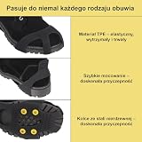 ALPIDEX Antypoślizgowe kolce na buty Ice Grips raki raczki na buty kolce śnie¿ne kolce repalcementowe nakładki rozmiar 35-47, Rozmiar:M