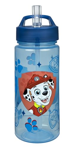 Paw Patrol Drinking Bottle for Children with Motif - Plastic Water Bottle BPA Free - Approx. 500 ml