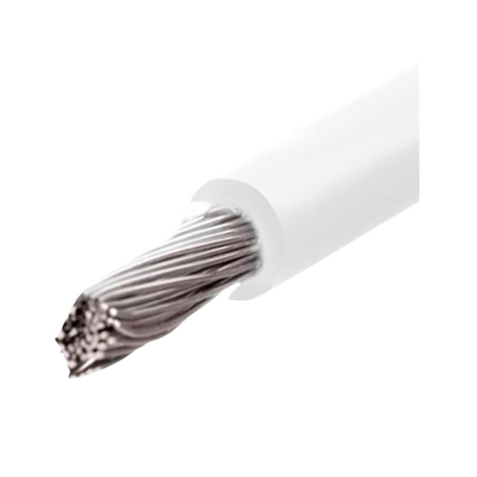 5/10/20/50/100m 1007 Elektryczny Drut Linkowy 26 24 AWG Izolacja PVC Kabel Z Cynowanej Miedzi Przewód Zasilający(White,100m 26AWG)