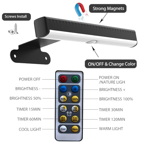 2 PACOTES Luz de parede LED operada por bateria para pinturas, luz de moldura regulável sem fio com