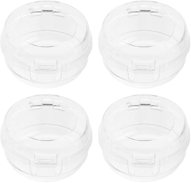 Stove Knob Covers Child Safety: 4pcs Baby Proof Oven Gas Universal Stove Knob Cap Protection Locks Clear View Childproof Oven Knob Covers for Child Toddler