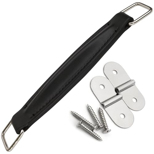 Guitar Case Handle Replacement, Internal Steel PU Leather Fit for Marshall Amp AS50D AS100D Guitar Audio Speaker Briefcase, 6.8 In Amplifier Strap, Musical Instruments Parts and Fittings (Black)