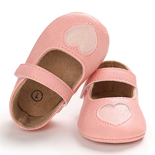 Image of MK MATT KEELY Baby Girl Shiny Mary Jane Lovely Baby Sandals Soft Sole Toddler Shoes First Walkers Crib Shoes