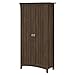 Bush Furniture Salinas Tall Storage Cabinet with Doors, Ash Brown