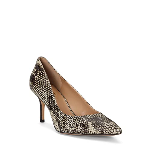 Lauren Ralph Lauren Women's Lanette Pump Vanilla/Dark Chestnut 1 9 B - Medium #TOP13