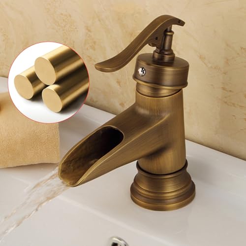 Robinet de lavabo cascade à poignée unique et trou unique - 4