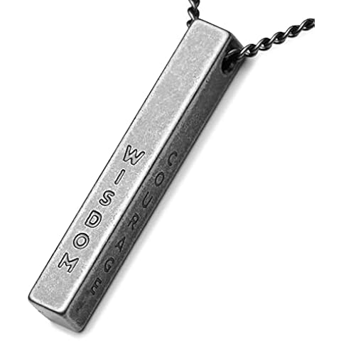 Stoic Muse Four Stoic Virtues Pendant Bar Necklace Cover