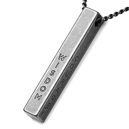 Stoic Muse Four Stoic Virtues Pendant Bar Necklace