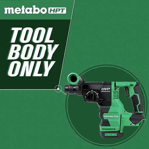 Metabo HPT Cordless 36V MultiVolt™ Rotary Hammer | Tool Only - No Battery | SDS Plus | 1-1/8-Inch | LED Level | User Vibration Protection | DH3628DAQ4 thumbnail 3