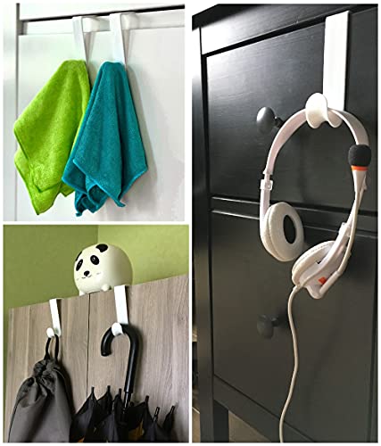 Castula Over The Door Hook – White Plastic Hanger, Perfect Coat Rack Hook, Towel Holder Door Mount For Bedroom, Kitchen, Bathroom & Laundry Storage For Coats, Clothes & Towels | White – Pack Of 2 #TOP5