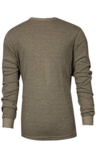 NATIONAL SAFETY APPAREL TECGEN Long Sleeve FR T-Shirt, Flame Resistant Shirt, Large, Tan, C541NTNLSLG