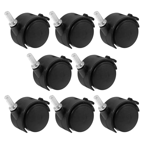 Roues pivotantes noires SEWACC petites roulettes de meuble charge lourde avec frein