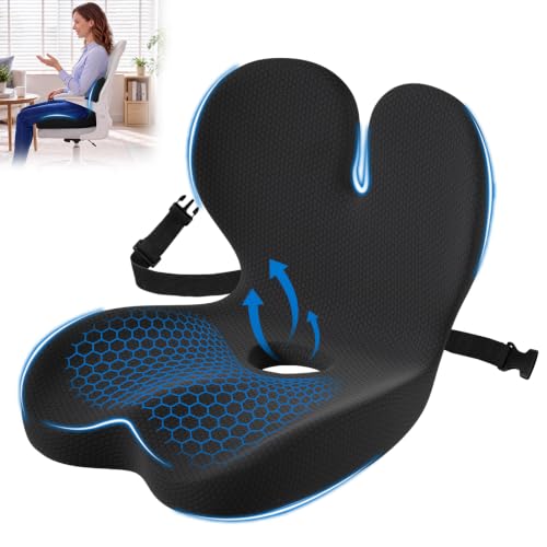 Seat-Cushion-with-Lumbar-Support-Pillow-Ergonomic-Back-Cushion Seat Cushion with Lumbar Support Pillow Ergonomic Back Cushion - Image 1