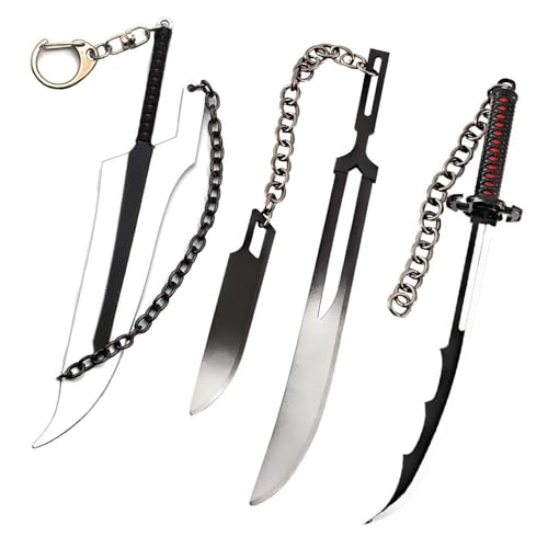 Ichigo Bankai Zangetsu Charm Set - Anime Dual Blades & True Tensa Zangets
