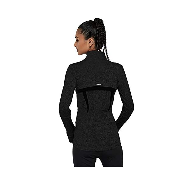 KID1234 Women's Yoga Jacket Full Zip-up Running Shirt Running Track Jacket Sportswear with Thumb Holes