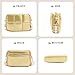 NAARIIAN Crossbody Bags for Women Small Puffy Quilted Purses Shoulder Handbags Adjustable strap Cute Gifts Everyday Travel Bag(Gold)