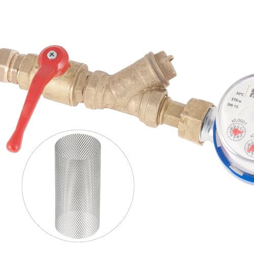 Image of PATIKIL 2 Pcs 40mm OD Strainer Mesh, 80mm H Screen Y Shaped Strainer Filter Valve Mesh Screen 304 Stainless Steel Strainer Mesh for Debris Pump Water Oil Separation