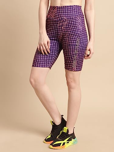 Image of PERFKT-U Women Slim Fit High-Rise Cycling Sports Shorts