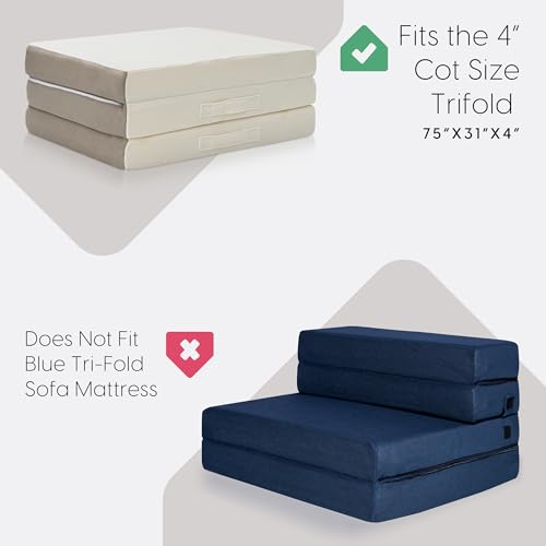 Image of Milliard Carry Case for the Tri Folding Mattress Cot Size (75 inch x 31 inch x 4 inch) (Mattress NOT Included)