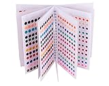 Calcomanías de terciopelo multicolor para la frente, Bindiya Bindis, Bollywood, folleto Bindi para mujer (paquete de 948 - Libro Bindi)