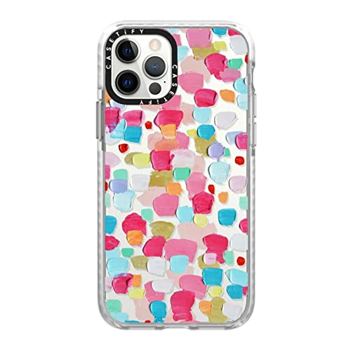 Casetify Impact Case For Iphone 12/12 Pro - Magenta Confetti - Clear Frost #TOP1