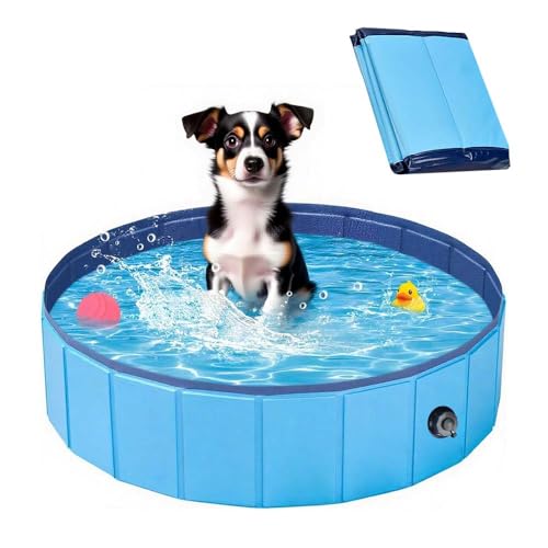 Hundepool,Hundeplanschbecken 80 * 20cm,Faltbarer Pool für Hunde,Tragbare...