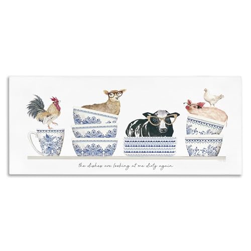 Stupell Industries Farmhouse Dirty Dishes Canvas Wall Art by Cindy Jacobs