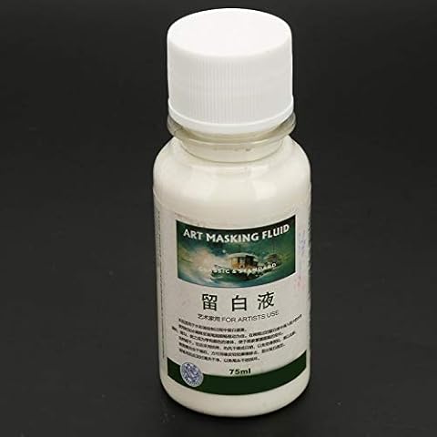 Honiwu Art Masking Fluid, Artist Liquid Watercolor Painting Media Pigment Covering Liquid(75ml) Cover