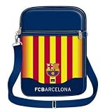 Bolsa bandolera para tablets Karactermania FC Barcelona Senyera Bolso Bandolera, 27 cm, Azul