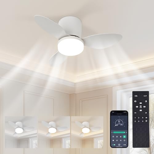Ventilatore A Soffitto Per Bambini Con Luce LED E Telecomando – Silenzioso, Motore DC Reversibile, Dimmerabile – Camera Da Letto E Soggiorno