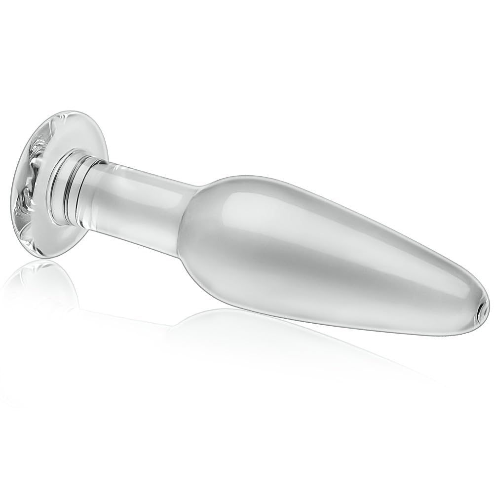 SXOVO 3 X Plug Anale in Vetro Cristallo Set di Dildo Anale in Cristallo Butt Plug Piccolo Medio Grande Plug Analesex Toys per Uomo Donna Coppia