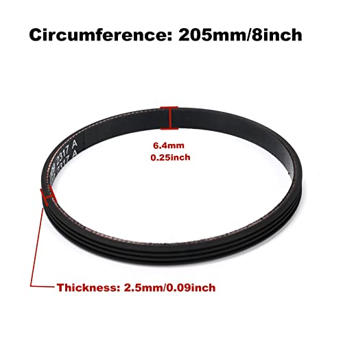 Correas 4EPH205 de alta tracción para rodillo de aspiradora Shark AZ910UKT 2