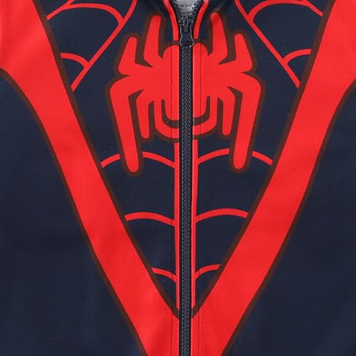 Marvel Spidey and His Amazing Friends Miles Morales Boys Full Zip Up Hoodie for Toddler and Big Kids3