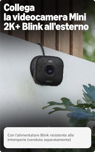 Videocamera Mini 2K+ Blink (ultimo modello) | Videocamera di sicurezza domestica con alimentatore plug-in, risoluzione video 2K, zoom 4x, visione notturna a colori | 1 videocamera – Nera 6 Videocamera Mini 2K+ Blink (ultimo modello) | Videocamera di sicurezza domestica con alimentatore plug-in, risoluzione video 2K, zoom 4x, visione notturna a colori | 1 videocamera – Nera - immagine 6