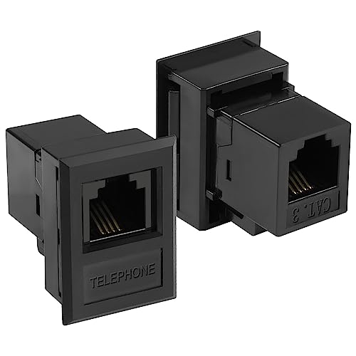 Modulo Telefonico RJ11 CAT3 Keystone - Femmina A Vite, 4 Pin, Senza Saldatura