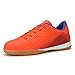 Hawkwell Unisex-Child Athletic Lace Up Boys Girls Indoor Trainer Soccer Shoe (Toddler/Little Kid/Big Kid), Orange PU, 6 M US