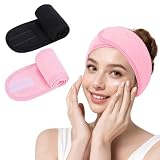 LADES Spa Facial Headband for Women – Soft Terry Cloth with Adjustable Hook and Loop, Comfortable & Secure Fit for Skincare, Makeup, Face Washing