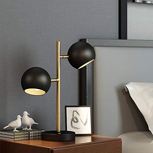 Lampe de Bureau Double Tête Noire E14 Minimaliste pour Studio - 2